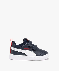 GEMO Baskets bébé bicolores à scratch – Puma Courtflex bleu chine
