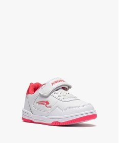 baskets fille bicolores a lacets et scratch - airness blancB311201_2