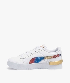 tennis fille a lacets et bande arc-en-ciel - puma jada olympic blanc basketsB314301_3