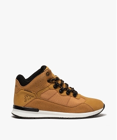 GEMO Baskets garçon mid-cut à lacets – Kappa Kensington marron vif