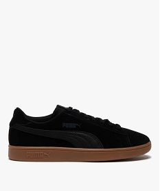 GEMO Baskets homme dessus cuir à lacets – Puma Smash Noir