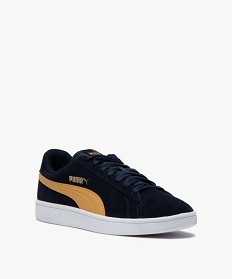 baskets homme dessus cuir a lacets – puma smash bleu baskets pumaB319101_2