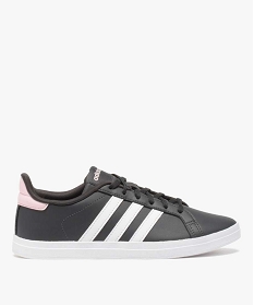 GEMO Baskets femme bicolores à lacets - Adidas Courtpoint Noir