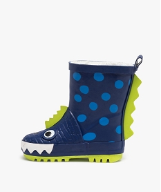 bottes en caoutchouc enfant doublees a motif dragon bleu bottes de pluie apres-skiB326501_3