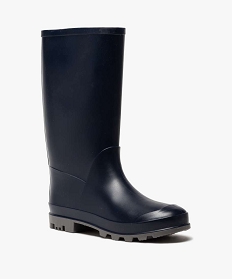 bottes de pluie femme unies a semelle crantee bleuB328501_2