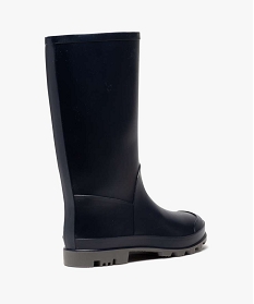 bottes de pluie femme unies a semelle crantee bleuB328501_4