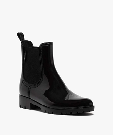 boots de pluie femme style chelsea unis - boatilus noirB328901_2