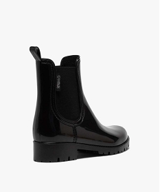 boots de pluie femme style chelsea unis - boatilus noirB328901_4