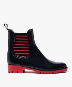 GEMO Bottes de pluie femme mi-hautes fantaisie - Boatilus rouge vif