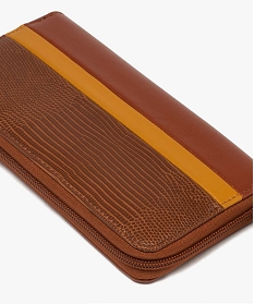 portefeuille femme zippe multicolore brun porte-monnaie et portefeuillesB333001_2