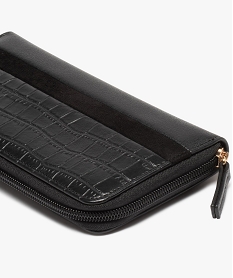 portefeuille femme zippe multimatiere noir porte-monnaie et portefeuillesB333301_2