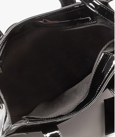 sac femme rigide en matiere vernie noir sacs a mainB336001_3