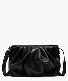 sac femme avec devant aspect drape noir sacs bandouliereB341101_1