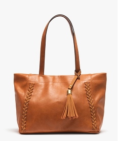 sac femme forme trapeze souple orange sacs a mainB342001_1