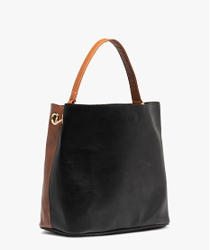 sac femme avec devant multi-matieres noir sacs a mainB342301_2