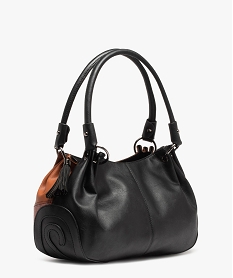 sac femme multicolore porte epaule noir sacs a mainB342401_2