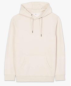 sweat homme a capuche uni et molletonne beige sweatsB343801_4