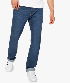 GEMO Jean coupe Regular légèrement délavé homme bleu vif