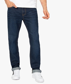 GEMO Jean coupe Regular légèrement délavé homme Bleu