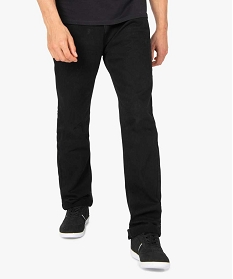 GEMO Jean coupe Regular légèrement délavé homme Noir