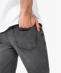 jean homme coupe slim delave plisse sur les cuisses gris jeans delavesB348001_2