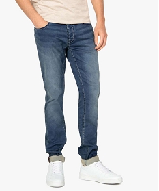 GEMO Jean homme coupe slim extensible Gris