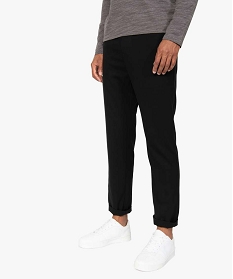 pantalon homme en maille a taille elastiquee noirB349301_1