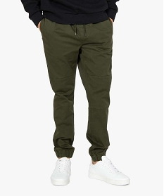 pantalon homme coupe straight esprit cargo vert pantalons de costumeB349801_1