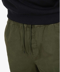 pantalon homme coupe straight esprit cargo vert pantalons de costumeB349801_2