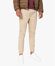 GEMO Pantalon homme coupe straight esprit cargo Beige