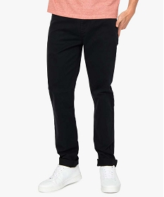 GEMO Pantalon homme slim uni en coton stretch noir standard