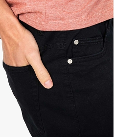 pantalon homme slim uni en coton stretch noir standard pantalons de costumeB350001_2