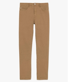 pantalon homme straight uni en coton stretch beige pantalons de costumeB350201_4
