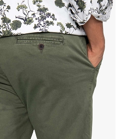 pantalon chino en coton stretch homme vert pantalons de costumeB350401_2