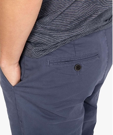 pantalon chino homme en coton stretch bleuB350501_2