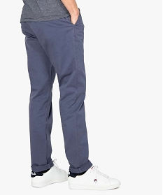 pantalon chino homme en coton stretch bleuB350501_3