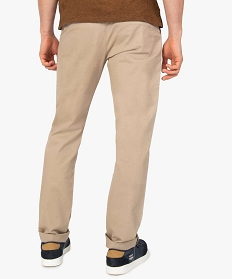 pantalon chino en coton stretch coupe slim homme beigeB350601_3