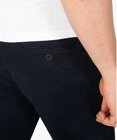 pantalon chino en coton stretch coupe slim homme noir standard pantalons de costumeB350801_2