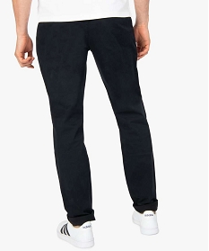 pantalon chino en coton stretch coupe slim homme noir standard pantalons de costumeB350801_3