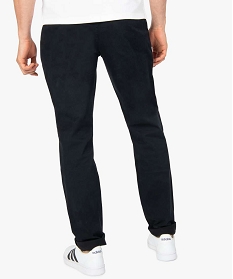 pantalon chino en coton stretch coupe slim homme noir pantalons de costumeB350801_3