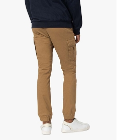 pantalon homme cargo multipoche au coloris unique brun pantalons de costumeB351501_3