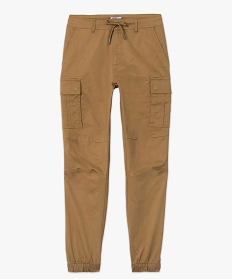 pantalon homme cargo multipoche au coloris unique brun pantalons de costumeB351501_4