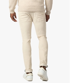 pantalon homme en velours fines cotes extensible beige pantalonsB351901_3