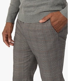 pantalon homme a motif prince de galles imprime pantalons de costumeB352301_2