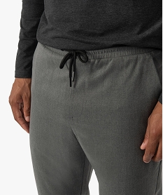 pantalon homme en maille a taille elastiquee grisB352501_2