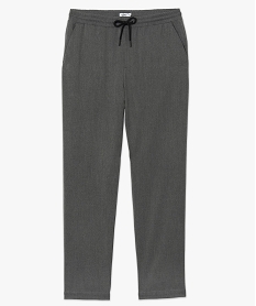 pantalon homme en maille a taille elastiquee gris pantalons de costumeB352501_4
