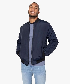 blouson homme aviateur rembourre bleu manteaux et blousonsB355801_2