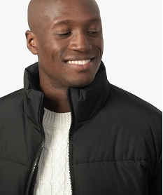 blouson matelasse homme avec col montant noir manteaux et blousonsB356501_2