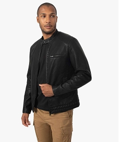 blouson homme esprit motard noir manteaux et blousonsB356901_1