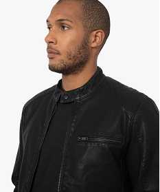 blouson homme esprit motard noir manteaux et blousonsB356901_2